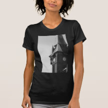 Black and White Clocktower Tee Shirt
