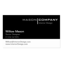 Black and White Corporate Business Card