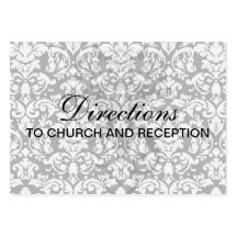 black and white damask flourish business cards