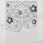 black and white damask flourish custom flyer