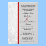Black and White Damask wedding invite invitations