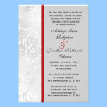 Black and White Damask wedding invite invitations