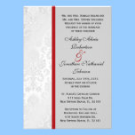 Black and White Damask wedding invite invitations