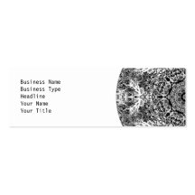 Black and White Decorative Round Pattern. Business Card Template
