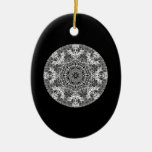 Black and White Decorative Round Pattern. Ornament