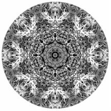 Black and White Decorative Round Pattern. Photo Sculpture