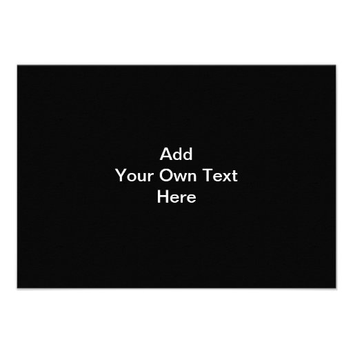 Black and White design, custom text. Custom Announcement