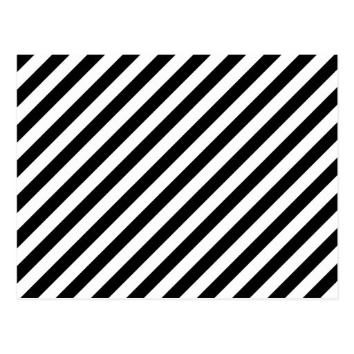 Black And White Diagonal Stripes Postcard Zazzle