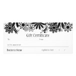 Black And White Dotted Gift Certificate Customized Rack Card