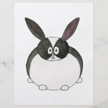 Black and White Dutch Rabbit. Custom Flyer