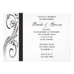 Black and White Engagement Party Invitation