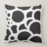 Black and white escape rounds custom pillow