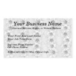 Black And White Flower Stripes Business Cards