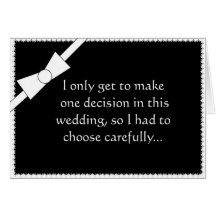 Black and White Funny Groomsman Request Card