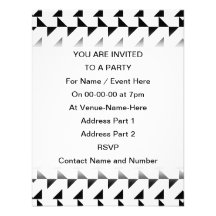 Black and White Geometric Pattern. Announcement