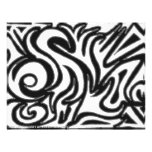 black and white ghost tribal custom announcements