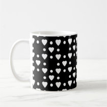 Black and White heart pattern mugs