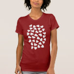 Black and White Heart Pattern T-shirts