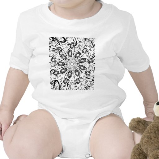 Black and White Intricate Pattern Bodysuit