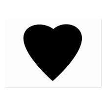Black and White Love Heart Design. Business Card Templates