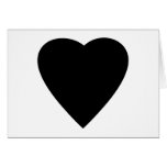 Black and White Love Heart Design. Cards