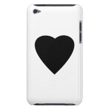 Black and White Love Heart Design. iPod Case-Mate Case