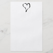 Black and White Love Heart Design. Flyer Design