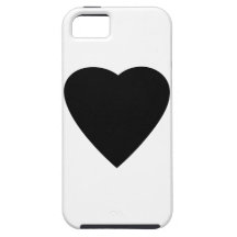 Black and White Love Heart Design. iPhone 5 Cover
