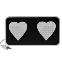 Black and White Love Heart Design. iPod Speaker