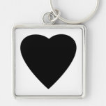 Black and White Love Heart Design. Keychain