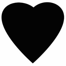 Black and White Love Heart Design. Photo Sculptures