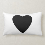 Black and White Love Heart Design. Throw Pillow
