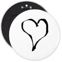Black and White Love Heart Design. Pin