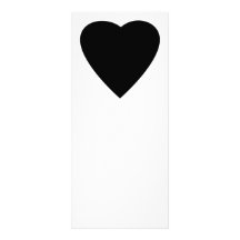 Black and White Love Heart Design. Customized Rack Card