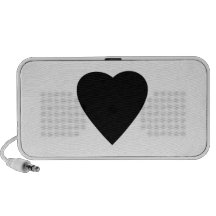 Black and White Love Heart Design. Speakers