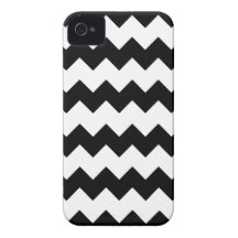 Black and White Modern Zig Zag Iphone 4/4S Case iPhone 4 Cases