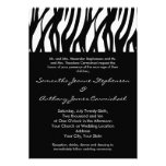 Black and White Modernist Stripe Custom Invites