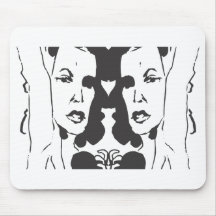 Black and white mouse pad