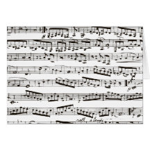 Black and white musical notes cards
