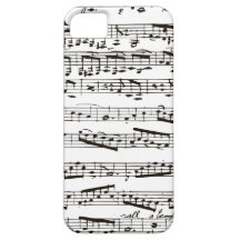 Black and white musical notes iPhone 5 covers