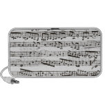 Black and white musical notes mp3 speakers
