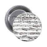 Black and white musical notes pins