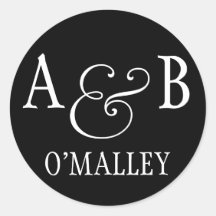 BLACK AND WHITE NAME TAG STICKER
