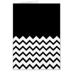 Black and White. Part Zig Zag, Part Plain Black. Greeting Cards