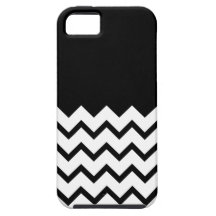 Black and White. Part Zig Zag, Part Plain Black. iPhone 5 Covers