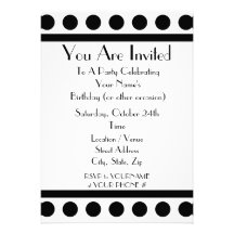 Black and White Party Invitation