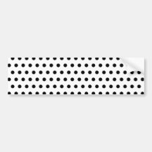 Black and White Polka Dot Pattern. Spotty. Bumper Sticker