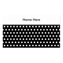 Black and White Polka Dot Pattern. Spotty. Business Cards