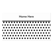 Black and White Polka Dot Pattern. Spotty. Business Cards