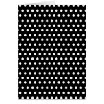 Black and White Polka Dot Pattern. Spotty. Greeting Cards